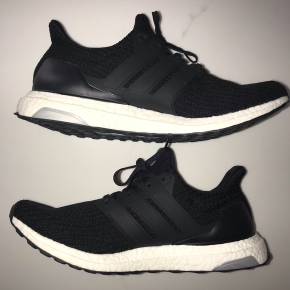 Mens Adidas Ultra Boost Black White Size 12 - Picture 1 of 6